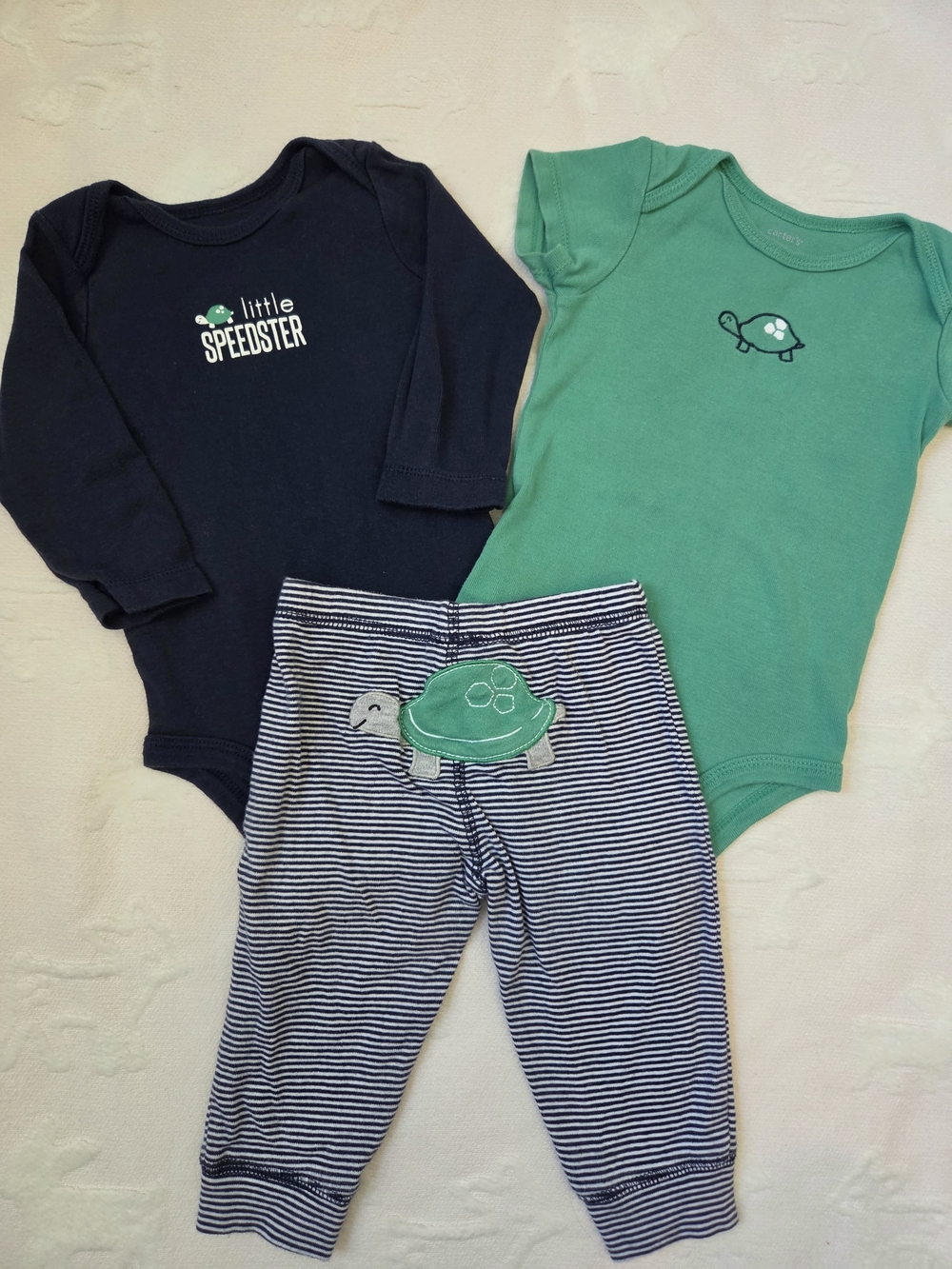 Carter's Little Speedster Turtle 3-Piece Set Blue & Green Size 6M